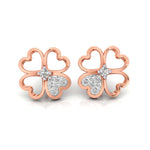 Dainty Flower Style Diamond Stud Earrings - GeumJewels