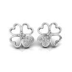 Dainty Flower Style Diamond Stud Earrings - GeumJewels