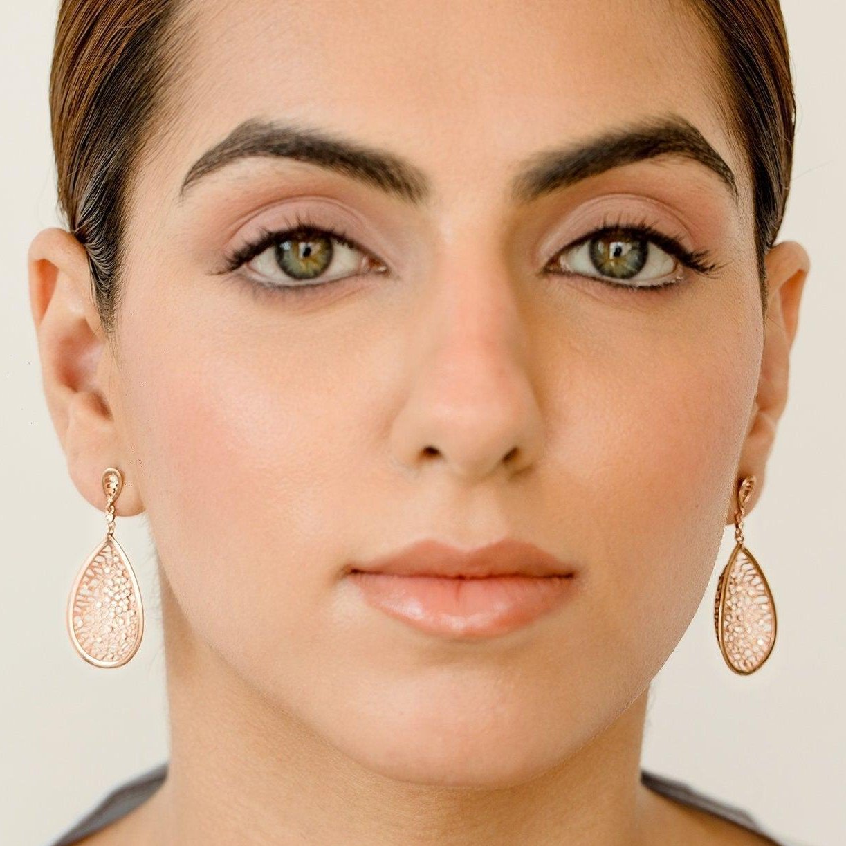 Natural Diamond Stud Earring, Custom Solid Rose Gold Earing, Handmade White/Yellow Gold Earrings - GeumJewels