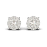 Handmade Designer Gold Earring, Solid Gold Stud Earrings For Women, 18Kt Rose Gold Diamond Earrings - GeumJewels
