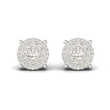 Handmade Designer Gold Earring, Solid Gold Stud Earrings For Women, 18Kt Rose Gold Diamond Earrings - GeumJewels