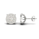 Handmade Designer Gold Earring, Solid Gold Stud Earrings For Women, 18Kt Rose Gold Diamond Earrings - GeumJewels