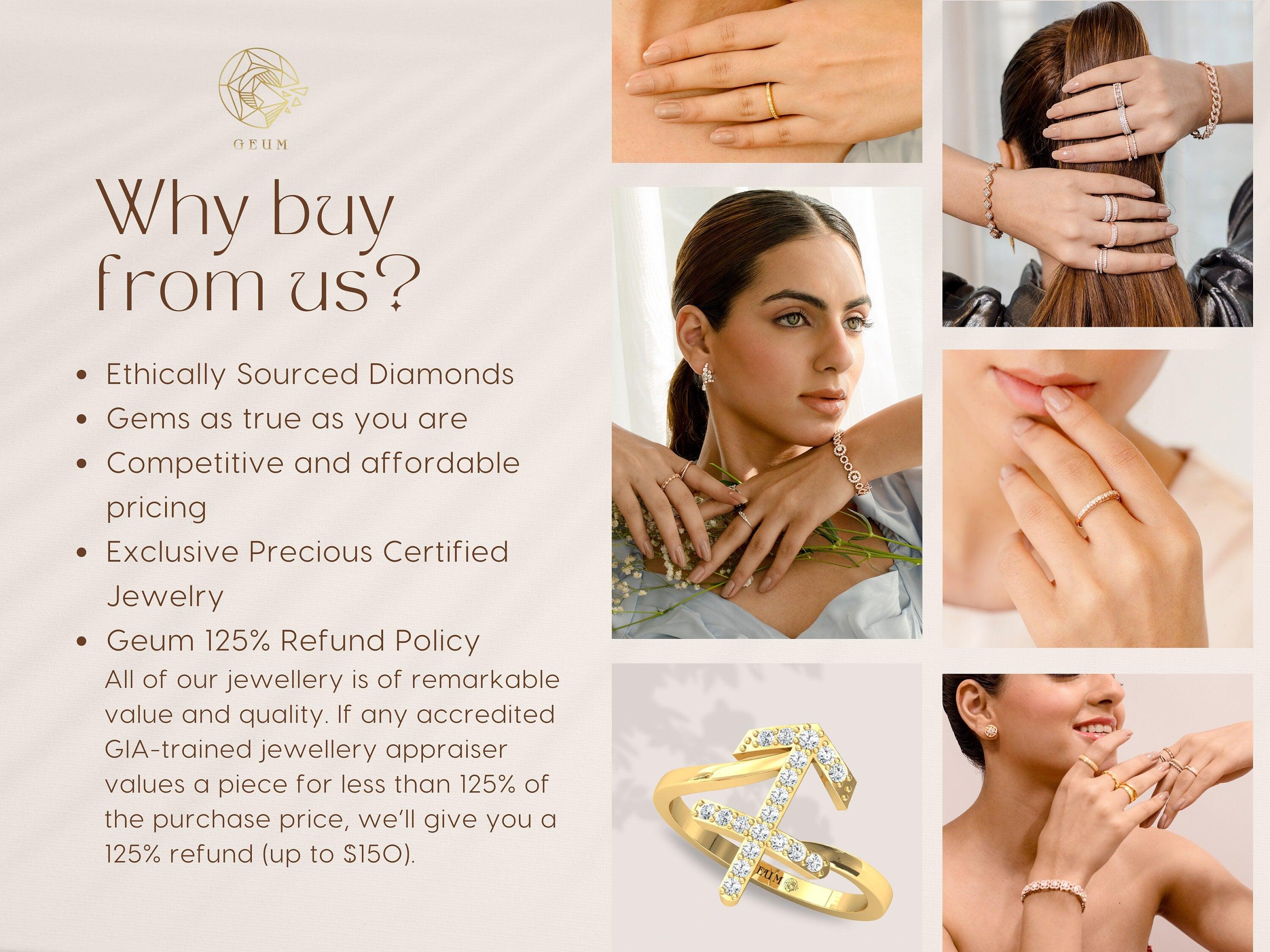 Handmade Designer Gold Earring, Solid Gold Stud Earrings For Women, 18Kt Rose Gold Diamond Earrings - GeumJewels