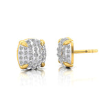 Pave Set Diamond Dainty Stud Earrings - GeumJewels