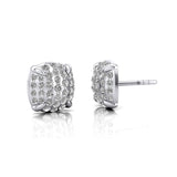 Pave Set Diamond Dainty Stud Earrings - GeumJewels