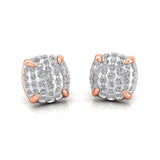 Pave Set Diamond Dainty Stud Earrings - GeumJewels