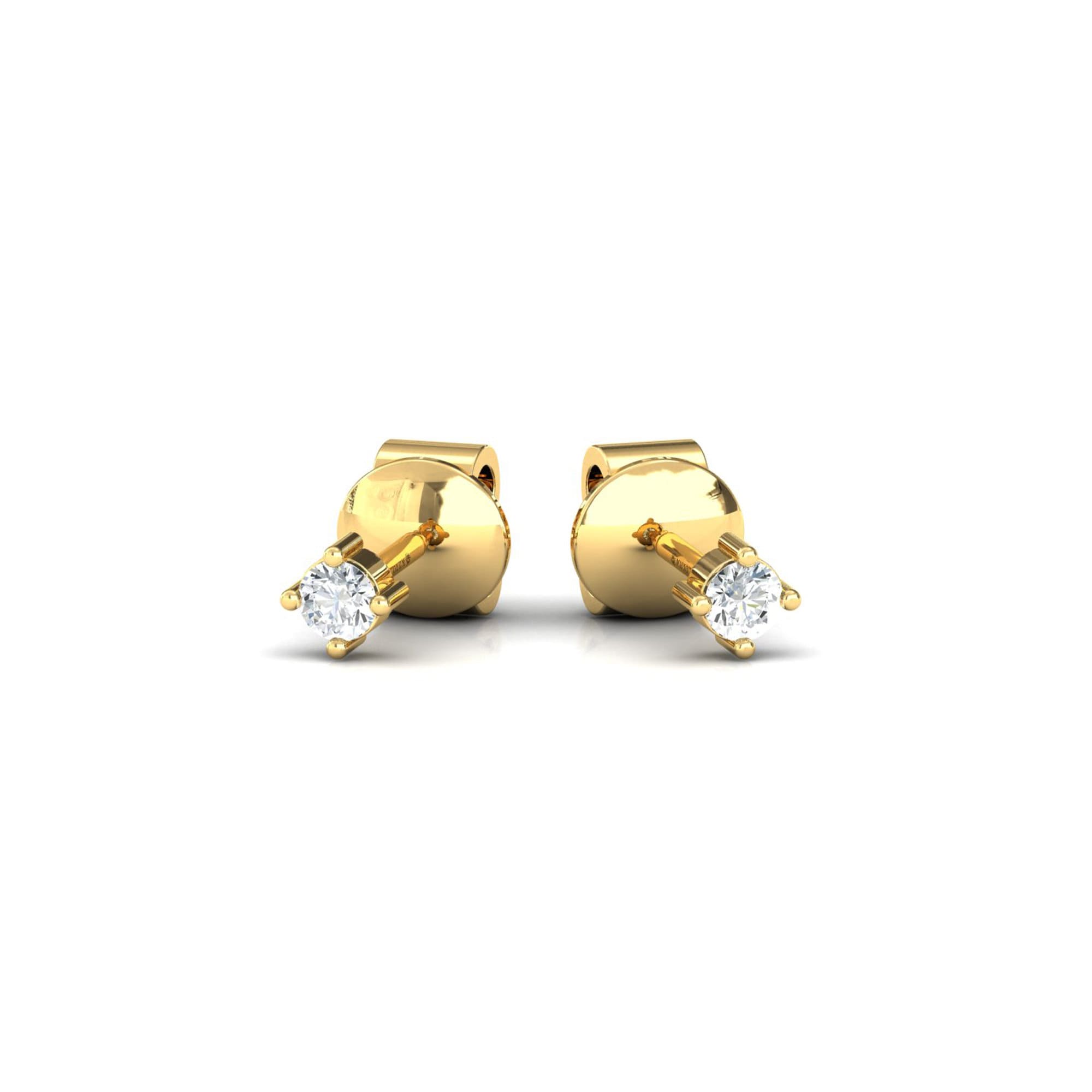 2.5mm Diamond Dainty Stud Everyday Solitaire Stud Earrings - GeumJewels