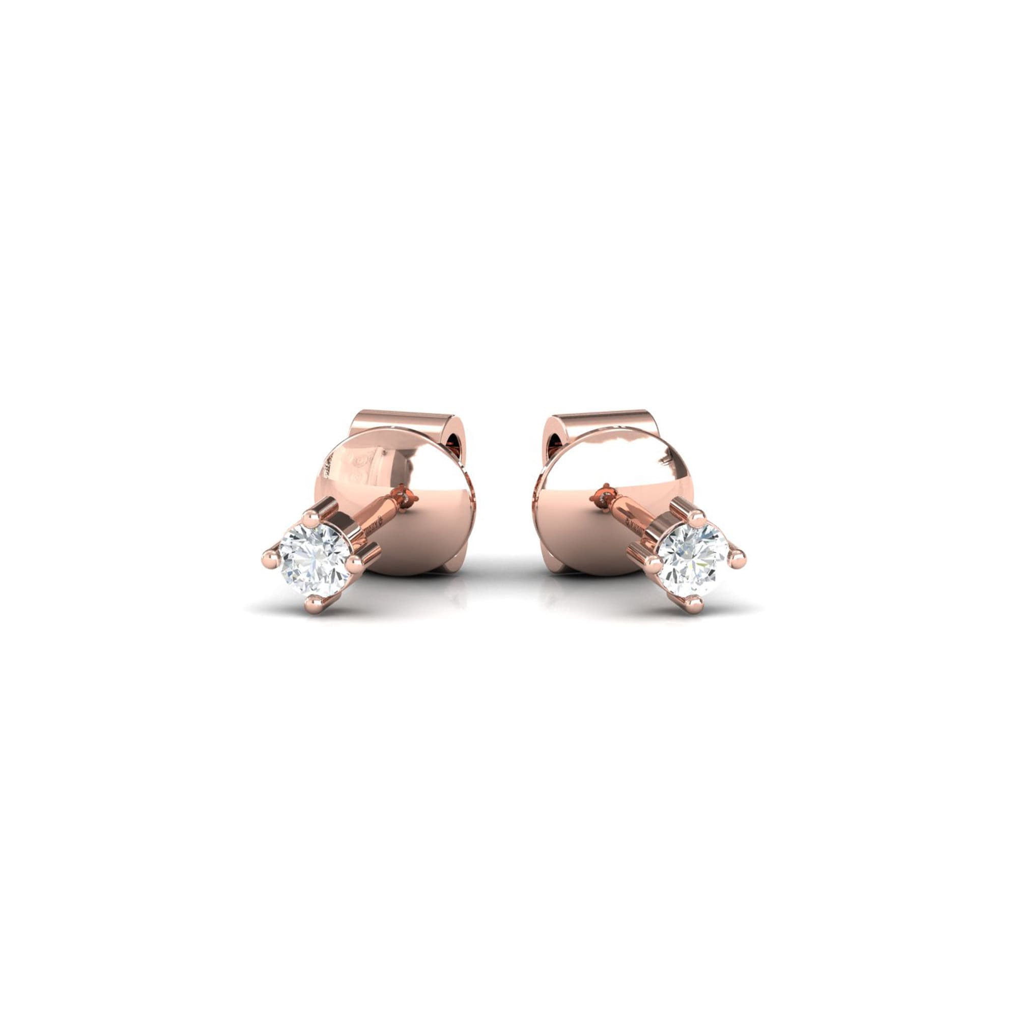 2.5mm Diamond Dainty Stud Everyday Solitaire Stud Earrings - GeumJewels