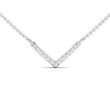 Elegant White Diamond Pendant, White Yellow Gold Pendant, Personalised Rose Gold Necklace - GeumJewels