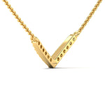 Elegant White Diamond Pendant, White Yellow Gold Pendant, Personalised Rose Gold Necklace - GeumJewels