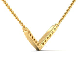 Elegant White Diamond Pendant, White Yellow Gold Pendant, Personalised Rose Gold Necklace - GeumJewels