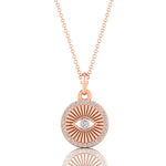 Dainty Halo Diamond Evil Eye Pendant - GeumJewels