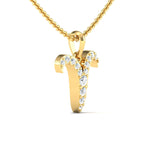 Elegant Aries Zodiac Pendant, 14kt White Gold Pendant, Personalized Natural Diamond Pendant - GeumJewels