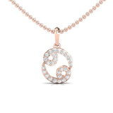 Elegant Cancer Zodiac Pendant, 18Kt Solid Yellow Gold Pendant Necklace, Unique Diamond Pendant - GeumJewels