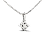 Designer Thin Gold Pendant, Yellow/White Rose Gold Necklace, Genuine Diamond Gold Pendant - GeumJewels