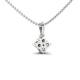 Designer Thin Gold Pendant, Yellow/White Rose Gold Necklace, Genuine Diamond Gold Pendant - GeumJewels