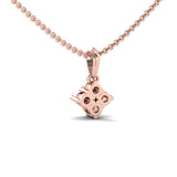 Designer Thin Gold Pendant, Yellow/White Rose Gold Necklace, Genuine Diamond Gold Pendant - GeumJewels