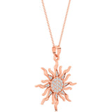 Shinning Sun Diamond Celestial Pendant - GeumJewels