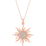 Shinning Sun Diamond Celestial Pendant - GeumJewels