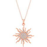 Shinning Sun Diamond Celestial Pendant - GeumJewels