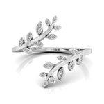 Nature Inspired Leaf Shaped Diamond Ring - GeumJewels