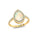 Classic Pear Shaped Opal Halo Diamond Engagement Ring - GeumJewels