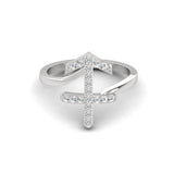 Sleek Design Sagittarius Zodiac Ring, 18Kt Solid Gold Ring, Unique Zodiac Sign Engagement Ring - GeumJewels