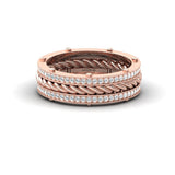 Handmade Rose Gold Ring, 100% Natural Diamond Ring for Engagement, Unique Gold Jewelry - GeumJewels