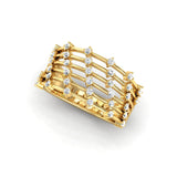 Sparkling Diamond and Gold Ring, Trendy White Gold Ring for Women, Unique Handmade Diamond  Jewelry - GeumJewels