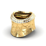 Natural Diamond Ring, Modern Yellow/White Gold Ring, Solid Rose Gold Proposal Ring - GeumJewels