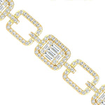 Handmade Yellow/White Gold Cut Bracelet, Rose Gold Designer Bracelet, Real Diamond Bracelet - GeumJewels