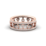 Elegant Diamond Designer Ring, Real Rose Gold Ring, Yellow/White Gold Ring - GeumJewels