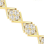 Genuine Diamond Cut Bracelet, Real Gold Custom Bracelet,  10kt 14kt 18kt White/Yellow Gold Bracelet - GeumJewels
