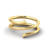Genuine White Diamond Ring, 18kt White/Yellow Rose Gold Ring, Solid Gold Promise Ring - GeumJewels