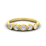 Natural Diamond Solid Gold Ring, 10kt 14kt 18kt Yellow/White Rose Gold Rings, Customize Engagement Gold Ring - GeumJewels