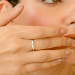 Elegant Diamond Engagement Ring, Custom Diamond Gold Ring, Yellow/White 10kt 14kt 18kt Gold Ring - GeumJewels