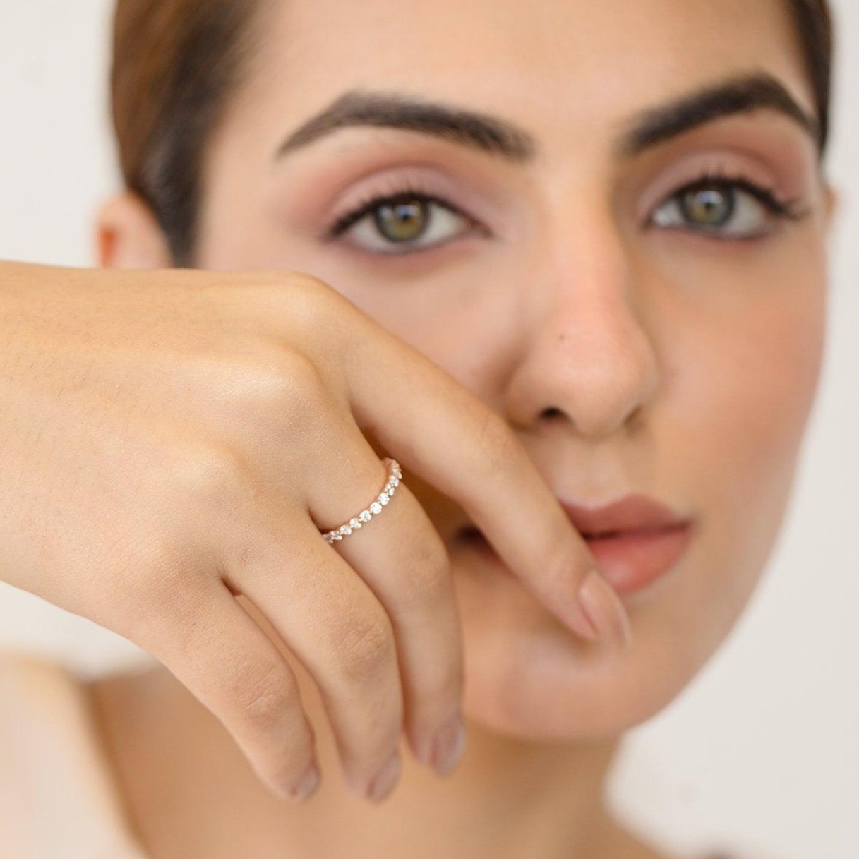 10kt 14kt 18kt Solid Gold Ring, Natural Diamonds Gold Ring, Elegant Diamond Proposal Ring - GeumJewels