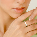 Natural Diamond Solid Gold Ring, 10kt 14kt 18kt Yellow/White Rose Gold Rings, Customize Engagement Gold Ring - GeumJewels