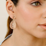 Natural Diamond Stud Earring, Custom Solid Rose Gold Earing, Handmade White/Yellow Gold Earrings - GeumJewels