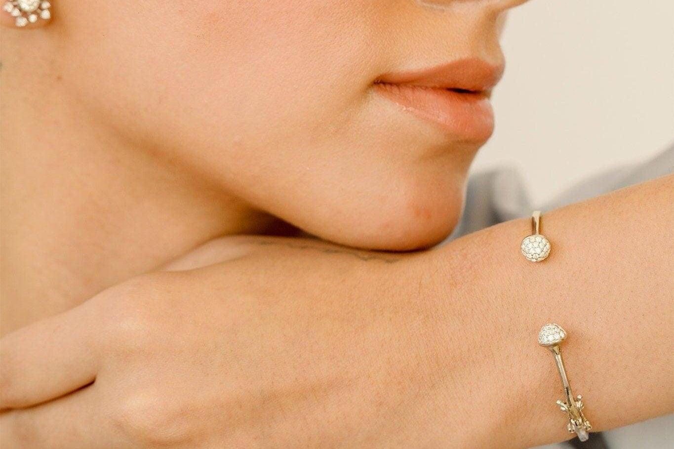 Real Diamond Cut Bracelet, Custom Gold Bracelet for Girls, White/Yellow Gold Bracelet, Rose Gold Bracelet - GeumJewels