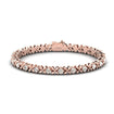 Unique Diamond Cut Bracelet, Yellow/White Thin Gold Bracelet, 10kt 14kt 18kt Rose Gold Bracelet - GeumJewels