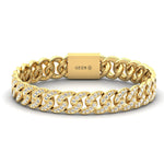Handmade Rose Gold Cut Bracelet,10kt 14kt 18kt Thin Gold Chain Bracelet, Real Diamond Bracelet - GeumJewels