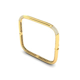 Elegant Diamond Square Bracelet, Rose Gold Custom Cut Bracelet - GeumJewels