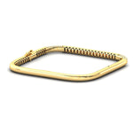Elegant Diamond Square Bracelet, Rose Gold Custom Cut Bracelet - GeumJewels