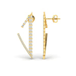 Handmade Yellow/White Gold Earring, 10kt 14kt 18kt Rose Gold Fashion Earrings - GeumJewels