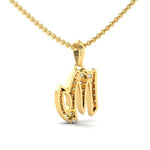 Elegant 14kt Gold Virgo Zodiac Pendant, Handcrafted Solid Gold Pendant, Unique Diamond Pendant - GeumJewels