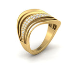 14Kt Solid Gold Ring, 100% Natural Diamond Ring for Engagement, Handmade Gold Jewelry - GeumJewels