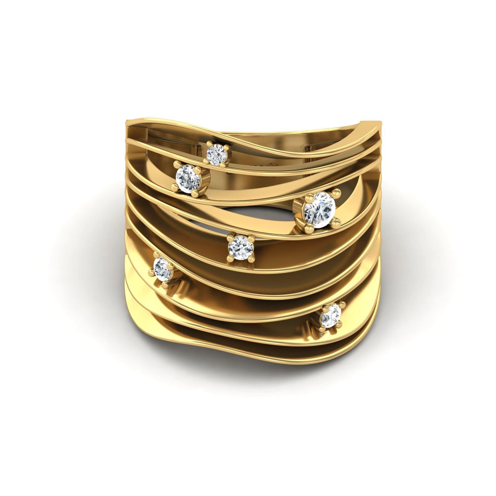 Elegant Diamond Gold Rings SDR860 -Best Prices N Designs| Surat Diamond  Jewelry