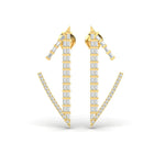 Handmade Yellow/White Gold Earring, 10kt 14kt 18kt Rose Gold Fashion Earrings - GeumJewels