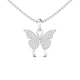 Elegant 18Kt Gold Butterfly Pendant, Natural Diamond Butterfly Pendant - GeumJewels
